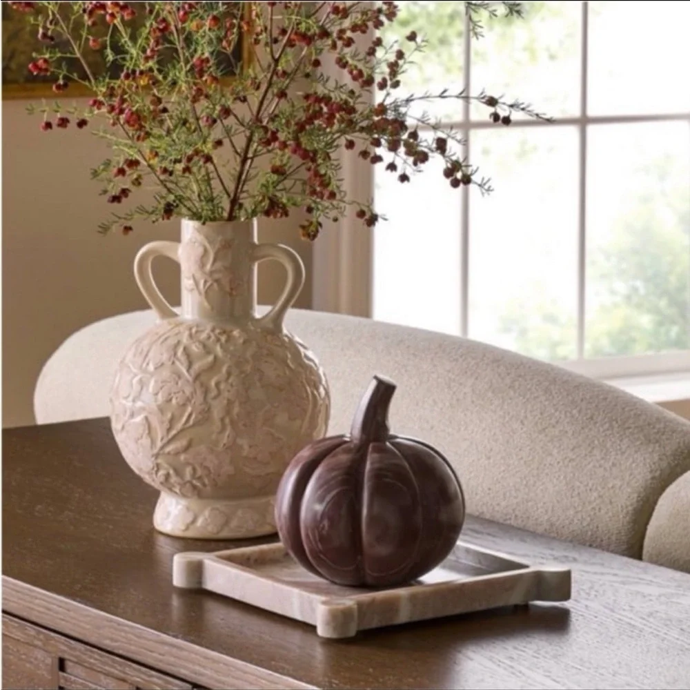 Floral Ceramic Vase Beige - Threshold designed with Studio McGee